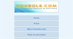 Desktop Screenshot of console.com